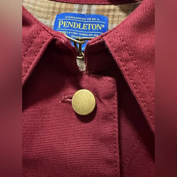 Pendleton Womens Crimson Canvas Coat - Picture 4 of 13